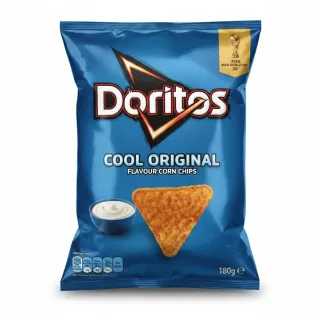 Bag of Doritos Cool Original Flavour Corn Chips in blue packaging