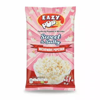 Eazy Pop Sweet & Salty Microwave Popcorn front packaging