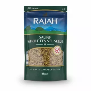 Rajah Saunf Whole Fennel Seeds 85g resealable pouch front