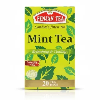 Box of Fenjan Mint Tea with 20 tea bags showing front design