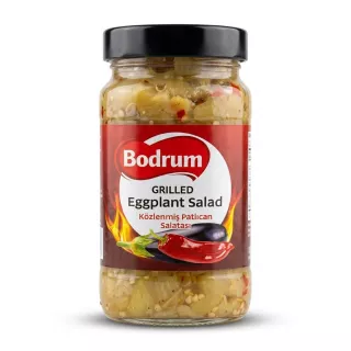 Enhanced Front view of Bodrum Grilled Eggplant Salad jar