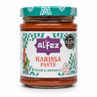 Jar of Alfez Harissa Paste front label