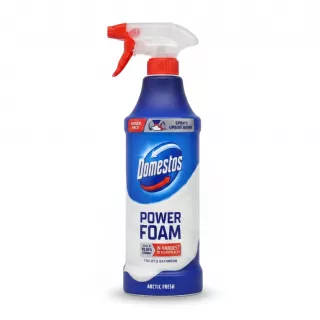 Domestos Power Foam Arctic Fresh bottle front view with spray trigger