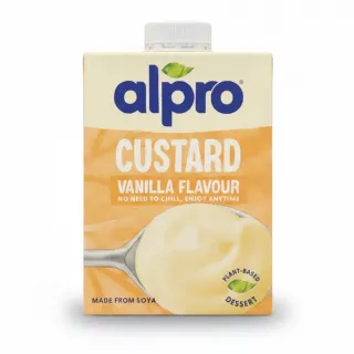 Alpro Custard Vanilla Flavour carton front view