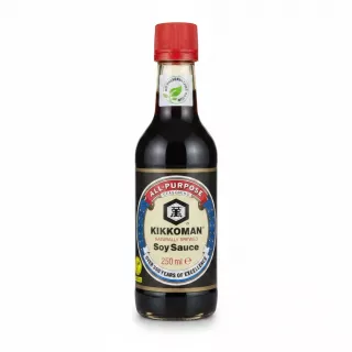 Kikkoman Naturally Brewed Soy Sauce 250ml front label