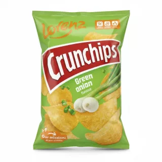 Bag of Lorenz Crunchips Green Onion Flavour