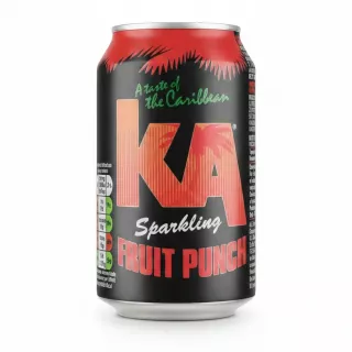 KA Sparkling Fruit Punch soft drink can front view