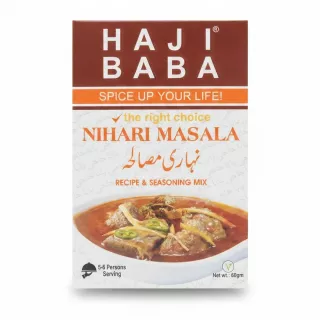 Haji Baba Nihari Masala spice mix box front