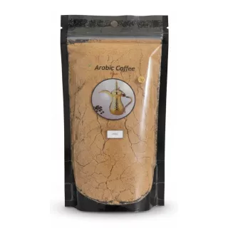 200g pack of premium plain Arabic coffee powder in resealable pouch