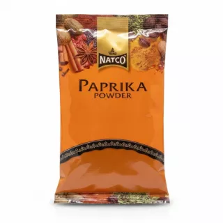 Front packaging of Natco Paprika Powder showing vibrant orange bag with spice imagery