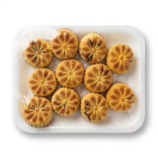 Enhanced Tray of Rayan Assorted Maamoul Patisserie cookies in clear packaging