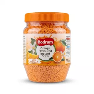 Enhanced Hand holding Bodrum Orange Flavoured Instant Drink jar