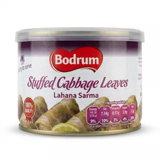 Enhanced Front view of Bodrum Stuffed Cabbage Leaves can 400g