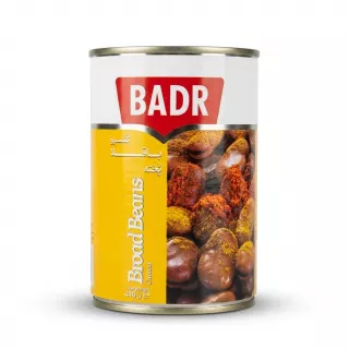 Enhanced Front label of Badr Broad Beans canned 410g