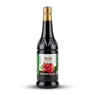 Enhanced Front view of Istanbul Pomegranate Molasses 750ml bottle held in hand in a grocery aisle