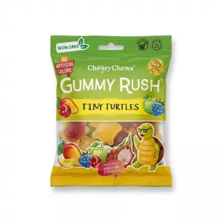 Enhanced Front of CheeryChews Gummy Rush Tiny Turtles gummy sweets pack