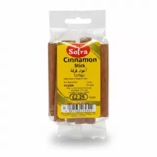 Pack of Sofra cinnamon sticks with yellow label
