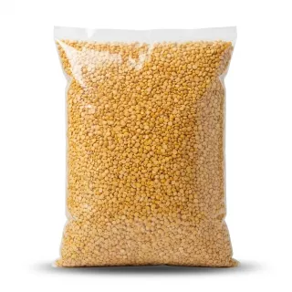 Enhanced Large 5kg bag of yellow split peas in clear packaging
