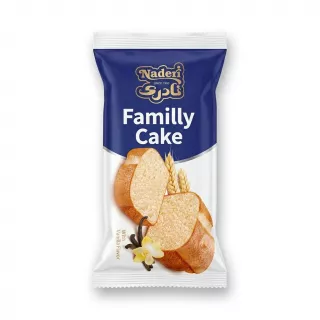 Enhanced Front of Naderi Family Cake Vanilla Flavour 120g pack