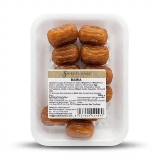 Enhanced Sweetland Bamia traditional Mediterranean sweet pastry pack front view