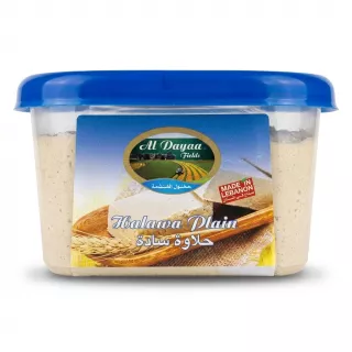 Enhanced Al Dayaa Fields Halawa Plain 350g tub front label