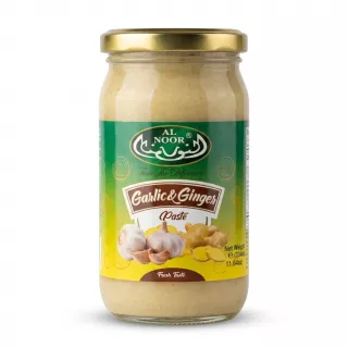 Enhanced Front view of Al Noor Garlic & Ginger Paste jar