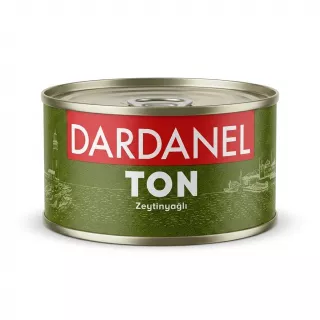 Enhanced Front of Dardanel Canned Tuna in Olive Oil held in hand