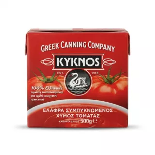Enhanced Front of Kyknos Slightly Concentrated Tomato Juice 500g carton