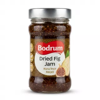 Enhanced Front label of Bodrum Dried Fig Jam jar
