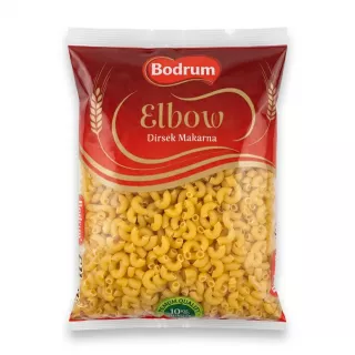 Enhanced Front of Bodrum Elbow Dirsek Makarna pasta 500g pack