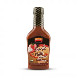 Enhanced Front of Shangrila Garlic Chilli Sauce bottle 360g