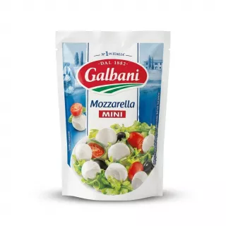 Enhanced Front of Galbani Mozzarella Mini 150g pouch