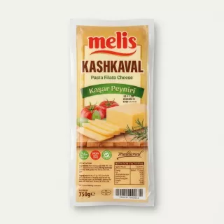 Enhanced Front view of Melis Kashkaval Cheese 750g packaging