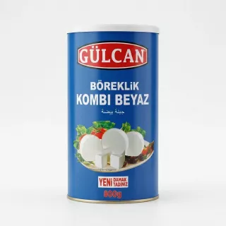 Enhanced Front view of Gülcan Böreklik Kombi Beyaz white cheese 800g tin