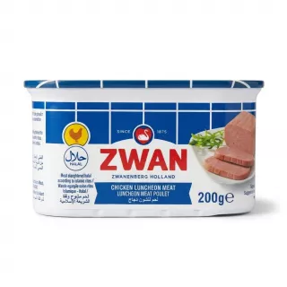 Enhanced Front of Zwan Chicken Luncheon Meat 200g can