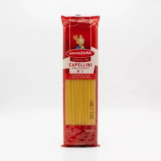 Enhanced Front view of Pasta Zara Capellini No.1 500g pack