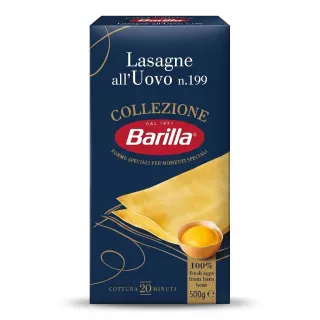 Enhanced Front of Barilla Collezione Lasagne all'Uovo n.199 500g box
