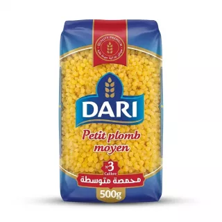 Enhanced Front view of Dari Petit Plomb Moyen pasta 500g package