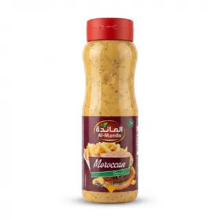 Enhanced Al-Maeda Moroccan Sauce 500ml front label with red cap