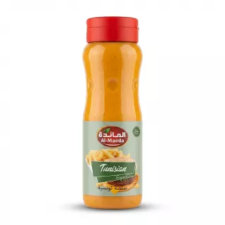 Enhanced Al-Maeda Tunisian Sauce bottle front label