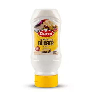Enhanced Front view of Durra Burger Sauce squeezy bottle 390ml