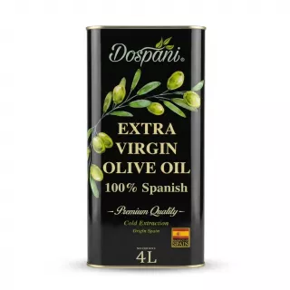Enhanced Front of Dospani Extra Virgin Olive Oil 4L tin