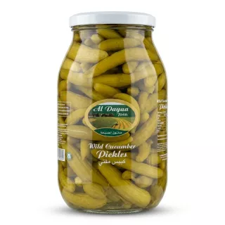 Enhanced Al Dayaa Fields Wild Cucumber Pickles jar front label