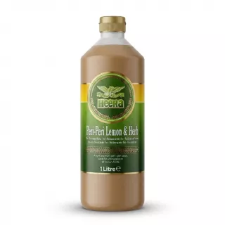 Enhanced Front view of Heera Peri-Peri Lemon & Herb Sauce 1 litre bottle