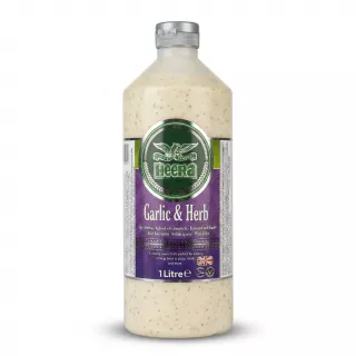 Enhanced Heera Garlic & Herb Sauce 1 Litre bottle front label