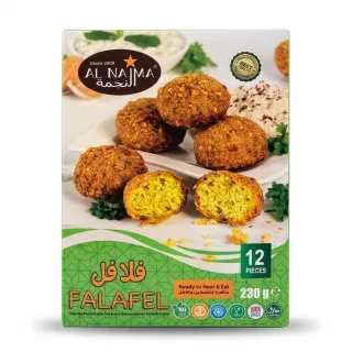 Enhanced Al Najma Falafel 12 Pieces Ready to Heat and Eat front packaging
