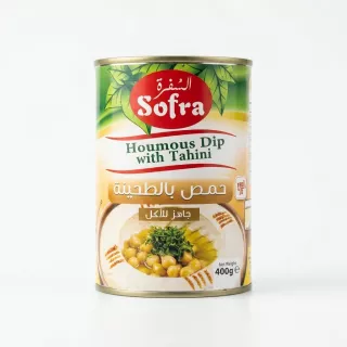 Enhanced Front of Sofra Houmous Dip with Tahini 400g can