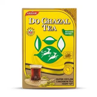 Enhanced Akbar Do Ghazal Super Ceylon Cardamom Tea front packaging