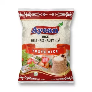 Enhanced Front of Aycan Tosya Rice 4kg bag showing branding and rice grains