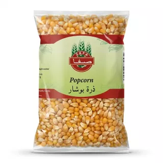 Enhanced Front of SAFA Popcorn Kernels pack on store shelf